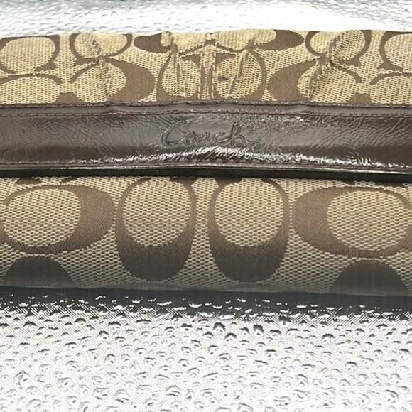 Coach Signature C Pleated Front Trifold Wallet - Picture 1 of 6